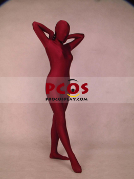 Picture of Deep Red Lycra Spandex Unisex Zentai Suit A008