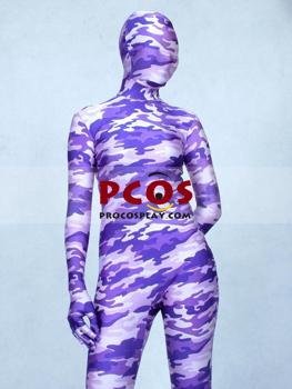 Picture of Light Purple Camouflage Unisex Lycra Spandex Zentai Suit A021